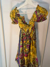 ABS YELLOW PRINT DRESS