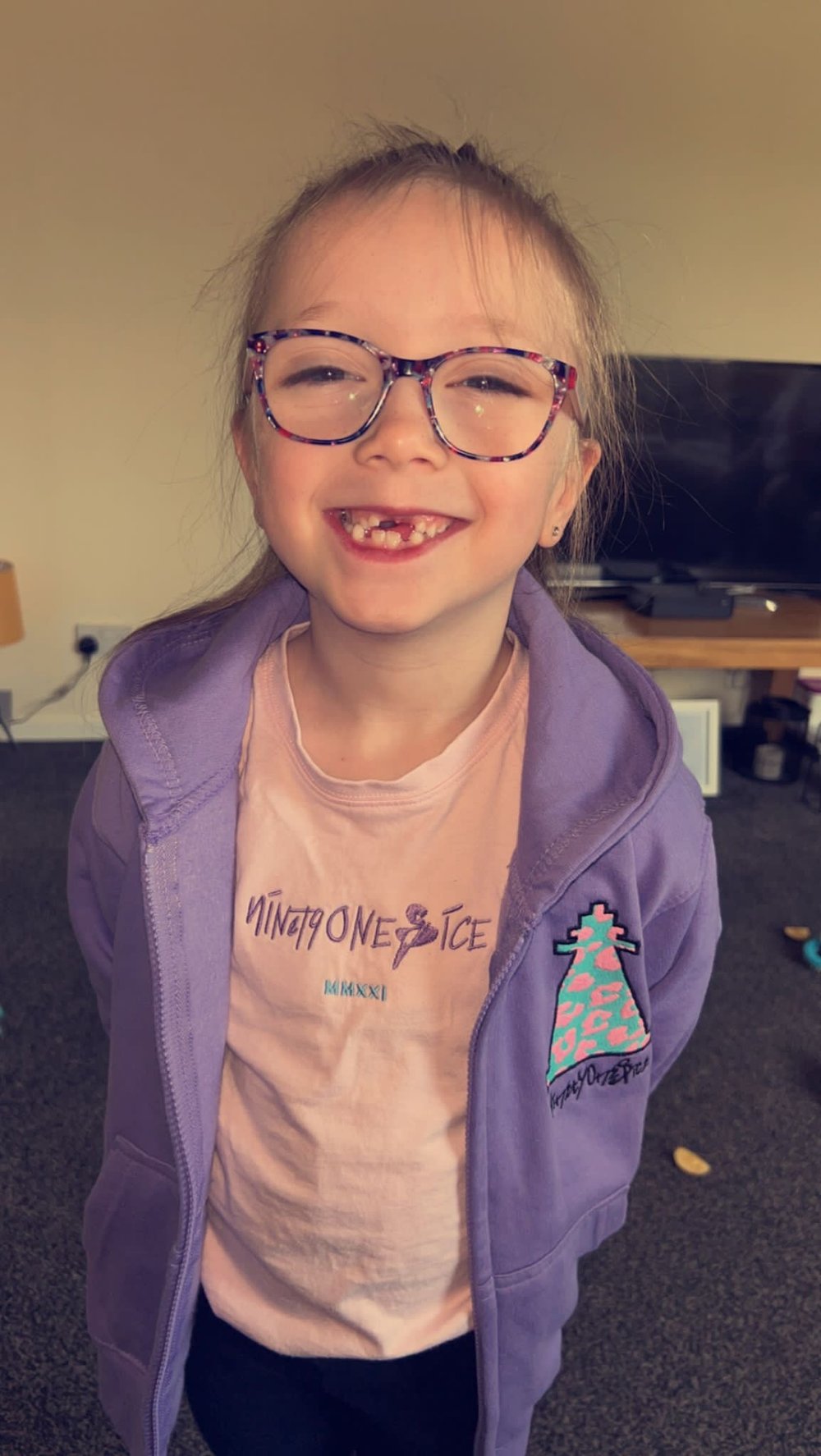 Image of Kids Lilac Leopard Zip Up