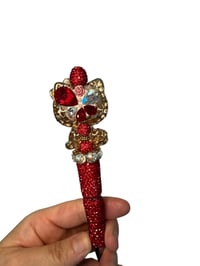 Image 2 of Red Rhinestone Kitty Pen