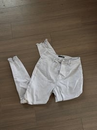 Image 1 of white jeans (sz 7)