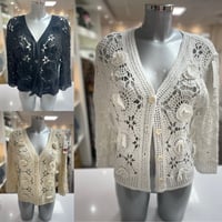 Image 1 of Crochet Daisy Cardi