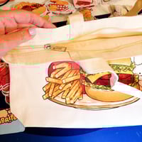 Image 3 of Burger Cat Tote Bag