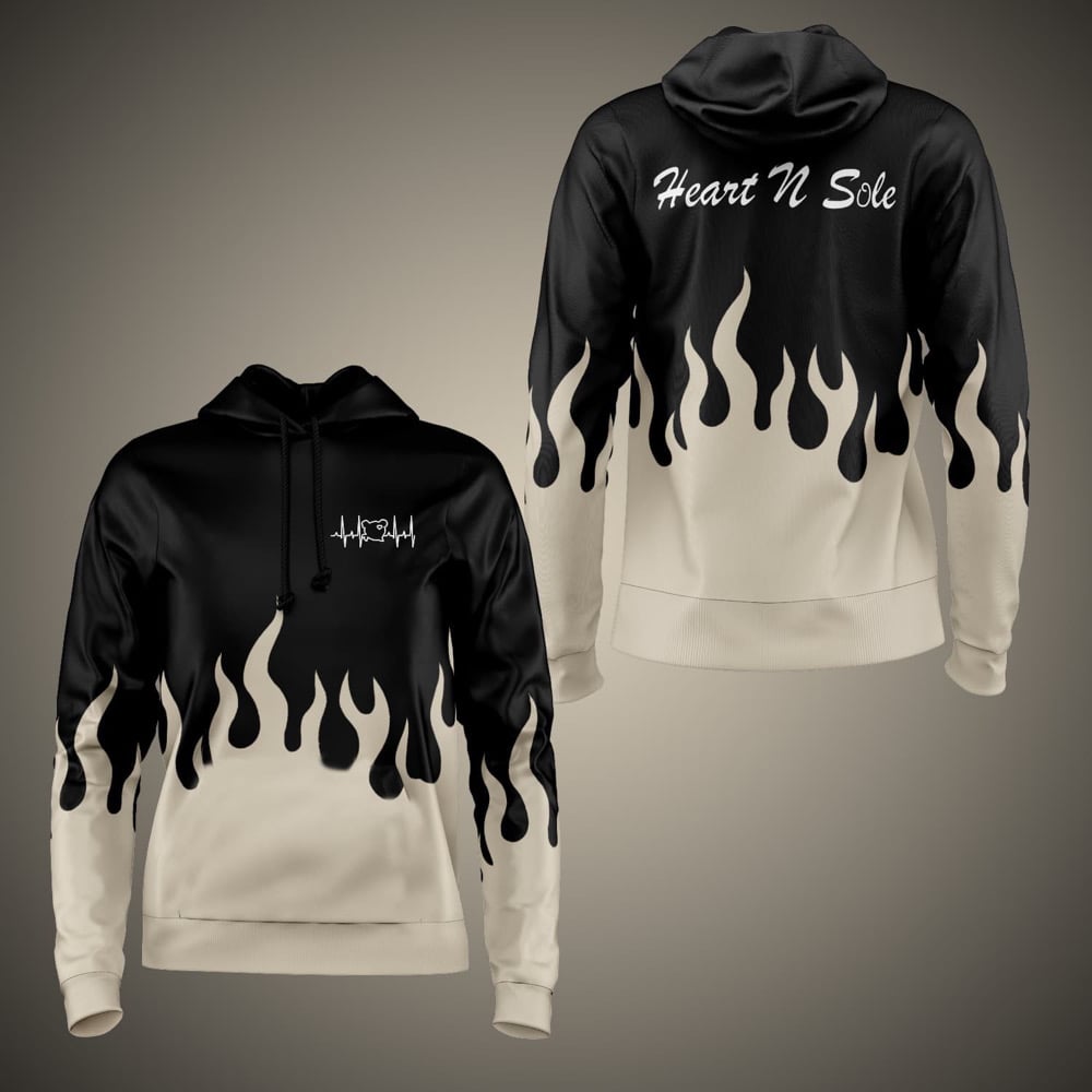 Heart N Sole Two Tone Flame Hoodie