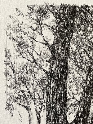 Image of VINTAGE DUTCH DRAWING: LANDSCAPE #8