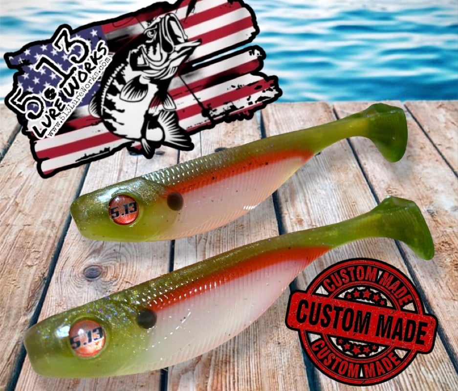 5” Custom Hand Pour Swimbait with hookslot #3235 | 513 LureWorks