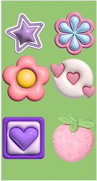 Image 1 of Pastel Pop Cutie Sticker Set 