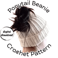 Ponytail Beanie Crochet Pattern