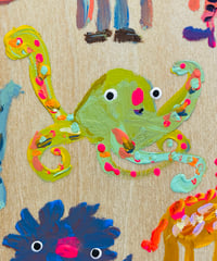 Image 3 of Colorful Friends Original with Green Octopus 