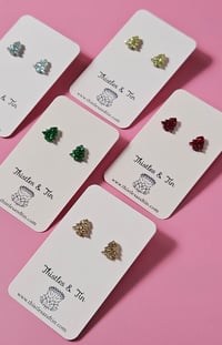 Image 1 of Teeny Tiny Christmas Tree Studs - SKU 427