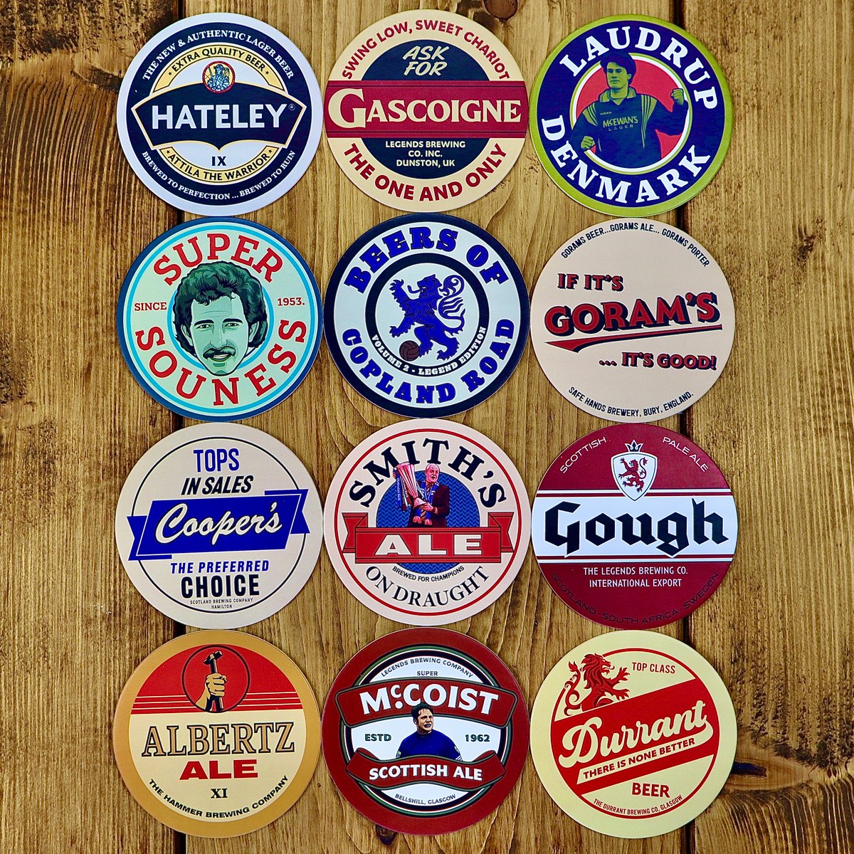 Rangers Beer Mats | Legends Themed Beer Mats (Pack of 12) Volume II ...