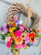 Image of Garden Flowers Heart Wreath