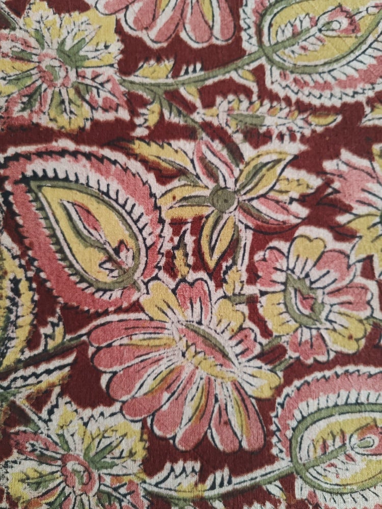 Image of Coupon 30 cm kalamkari  bordeau