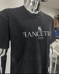 Image 1 of The Fancetto Washed Crest Tee – Noir Black