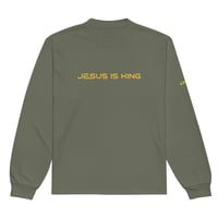 Image 11 of I Can I Am "Jesus Is King" Premium heavyweight long sleeve shirt