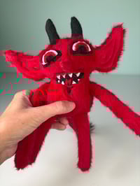 Image 3 of Weighted Small Vintage Style Devil - Red