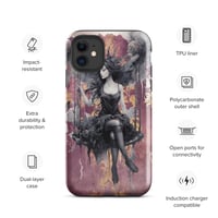 Image 2 of Dark Fairy and Purple Tattered Background Fantasy Goth Tough Case for iPhone®