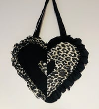 Image 1 of The 90s Double Trouble Heart Bag 🖤🐆