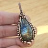 Beaded Labradorite Pendant