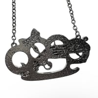 Image 3 of symphony knuckle necklace (black)