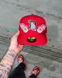 Image 1 of BURN RUBBER RED DETROIT TIGERS CUSTOM FITTED 