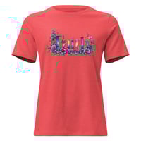 Image 1 of Faith Floral Inspirational Women's Relaxed Fit Tee Shirt  