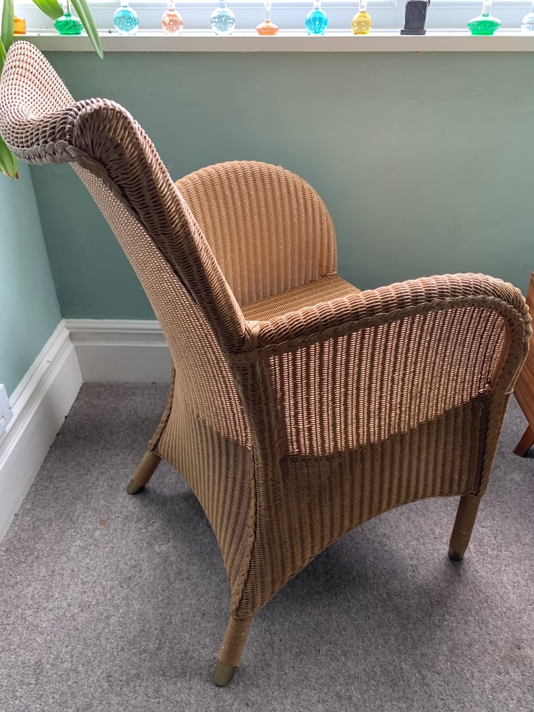 Image of Mid Century Style Wicker Chair