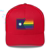 Image 16 of Minnesota Rainbow Pride Flag (6 Stripe) Trucker Cap