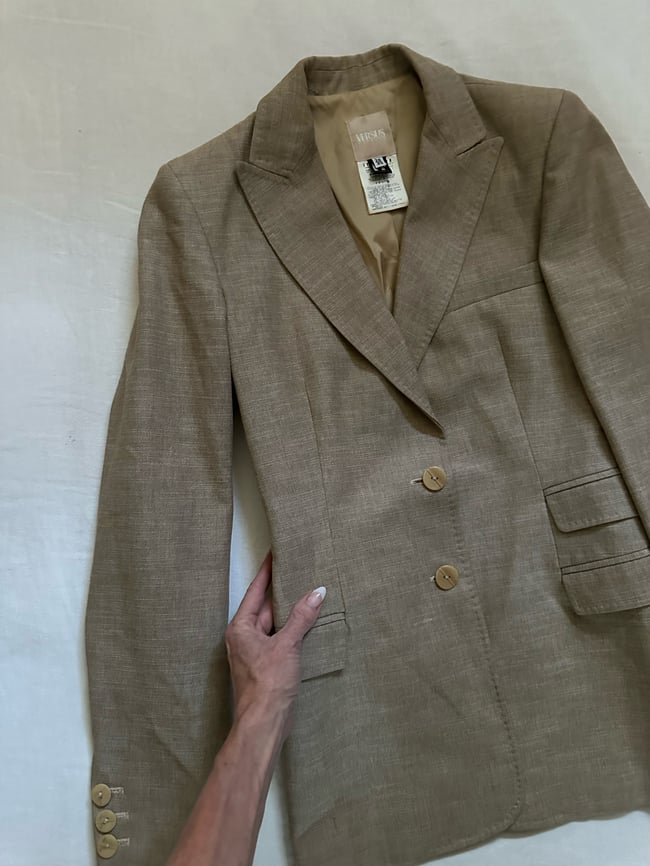 90s Versace linen blazer jacket