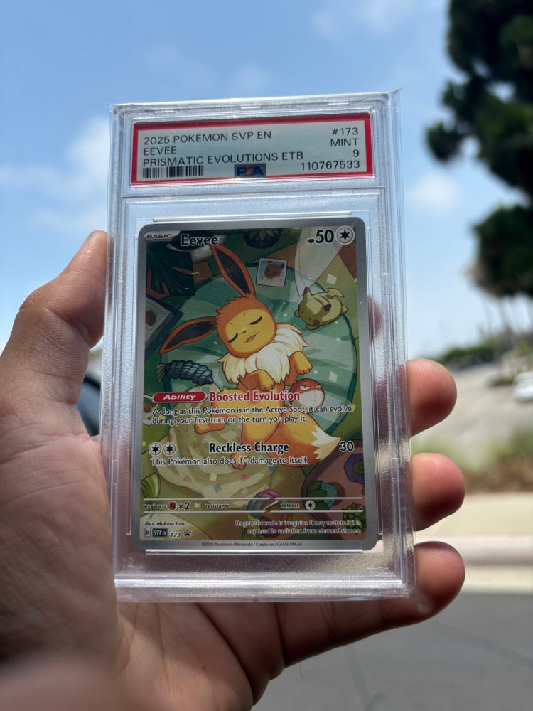 Image of PSA 9 Eevee Pokemon Prismatic Evolutions Promo