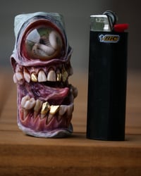 Image 7 of Parasite cyclops - Glow in the Dark Bic Lighter Sleeve OOAK