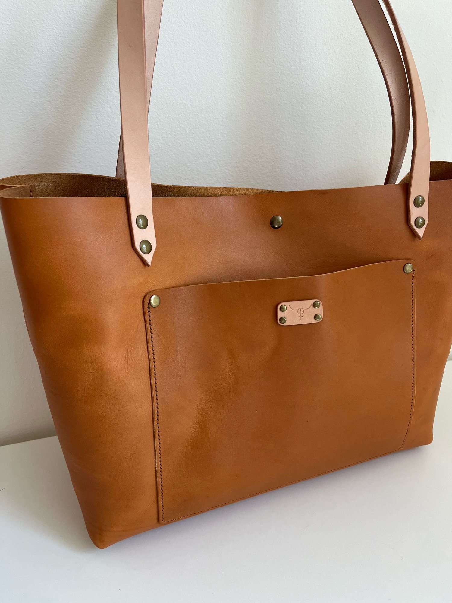 Image of Tan Italian Vachetta Carry-all Tote