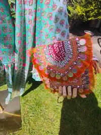 Image 8 of Porto co ord set - frilly wrap skirt and top 6-14 uk Green