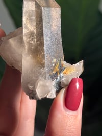 Image 4 of SELF STANDING NATURAL RUTILE X HEMATITE SMOKEY QUARTZ POINT -BRAZIL- G