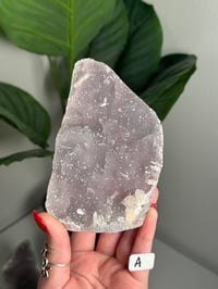 Image 1 of SMALL SELF STANDING COTTON CANDY APOPHYLITE CUT BASES -INDIA-