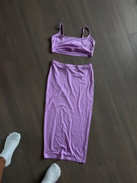 purple skirt set (sz med)
