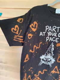 Image 2 of Large Party At Your Own Pace Bleach Dye Shirt C11