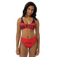 Image 1 of BOSSFITTED Fire Red High-Waisted Bikini