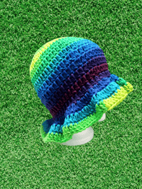 Image 2 of Peacock Wavy Brim Hat 