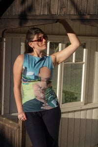 Image 1 of 'May Lee' Print Stretch Women's Top
