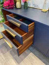 Image 7 of Navy blue mid century modern Nathan SIDEBOARD, DRINKS / COCKTAIL CABINET / TV CABINET