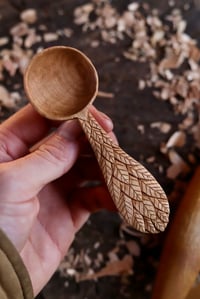 Image 1 of Falling Leaves.  Coffee Scoop 