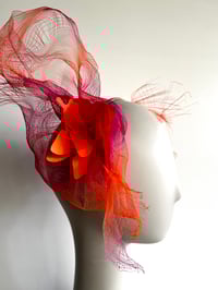 Image 3 of Fluoro headpiece w orange butterflies