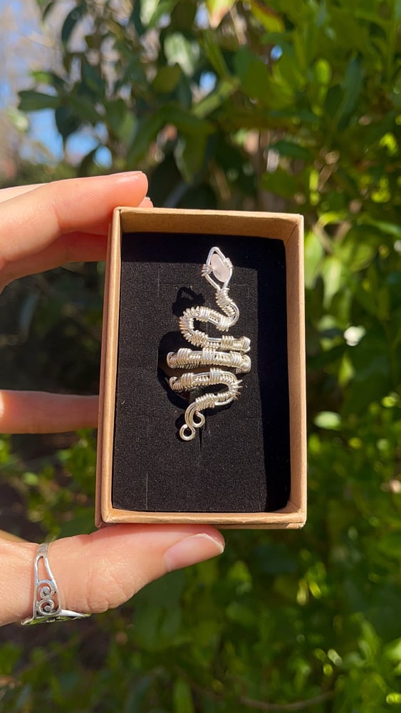Image of Snake Ring (Choose your crystal) 