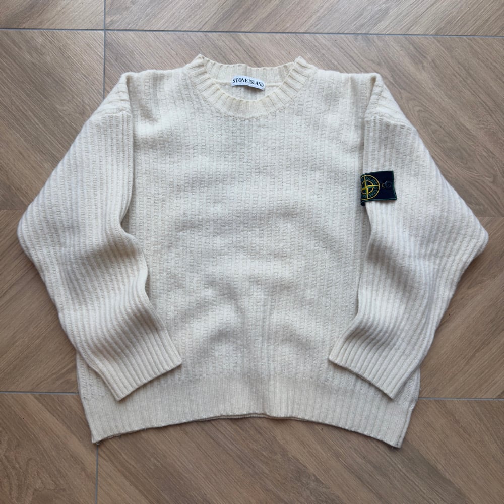 Image of 1990s Stone Island Wool Fisherman Knit, Size Medium