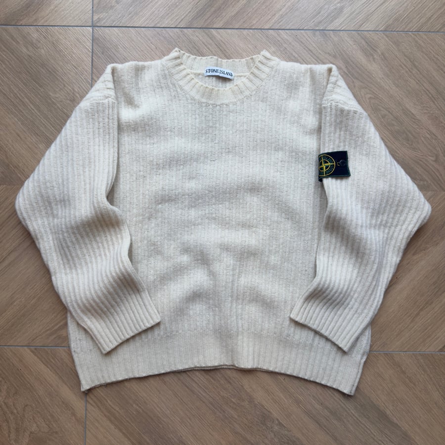 Image of 1990s Stone Island Wool Fisherman Knit, Size Medium