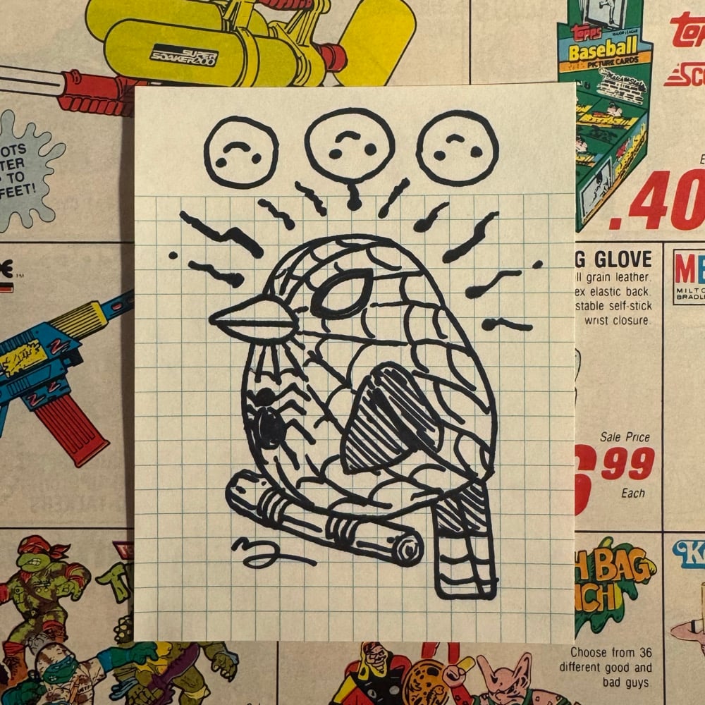 Image of Fat Bird Sharpie Sketch #175