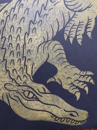 Image 6 of 'CRAWLER' Blockprint (Special Gold New Years Edition)