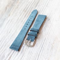 Image 2 of Classic Italian Suede watch strap - Teal
