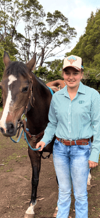 DLC Green and white striped shirt 