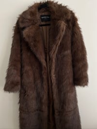 Image 4 of Faux Fur Long Coat 